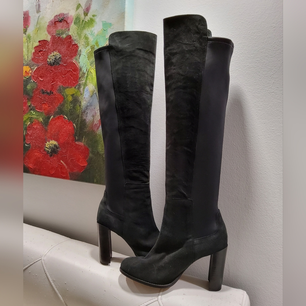 Animale Black Suede Over the Knee Boots